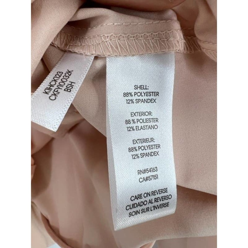 Calvin Klein Womens Bomber Jacket Lightweight Full Zip Blush Size Medium NWT - Picture 3 of 4